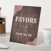 ベビーQコードシャワーBBQデコレーションはサインを引き立てる 台座サイン