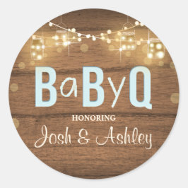 ベビーQコードバーベビーシャワー封筒用シールシール ラウンドシール