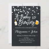 ベビーQコードBBQベビーがシャワーの招待を受けています 招待状 (正面)