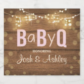 ベビーQコードBBQベビーシャワーワインボトルラベルウッド ビールラベル (シングルラベル)