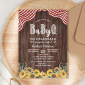 ベビーQサンフラワーBBQベビーシャワー招待状 招待状