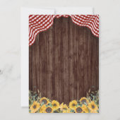 ベビーQサンフラワーBBQベビーシャワー招待状 招待状 (裏面)