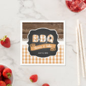 ベビーQシャワーナプキン – オレンジ スタンダードカクテルナプキン (インサイチュ)