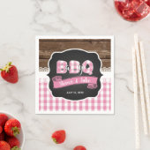 ベビーQシャワーナプキン – ライトピンク スタンダードカクテルナプキン (インサイチュ)