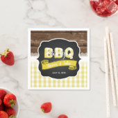 ベビーQシャワーナプキン – 黄 スタンダードカクテルナプキン (インサイチュ)