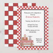 ベビーQシャワー招待状ガール（薄い肌） 招待状 (正面/裏面)