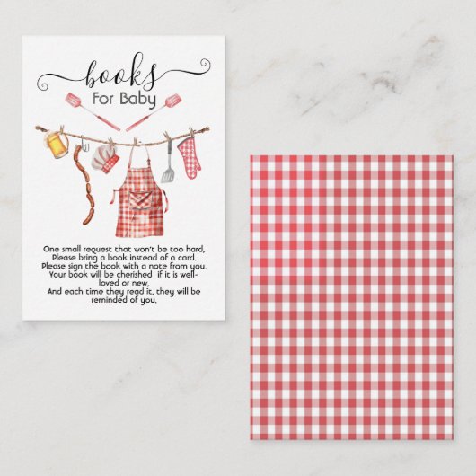 ベビーQバーベキューカップルベビーカード用ブック エンクロージャーカード (正面/裏面)