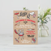 ベビーQバーベキューシャワーパーティー 招待状 (スタンド正面)