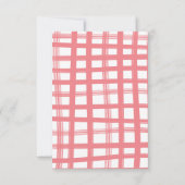 ベビーQバーベキューシャワーピンクおむつラッフルカード 招待状 (裏面)