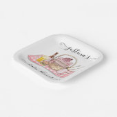 ベビーQバーベキューシャワーピンクピクニックベビーシャワー ペーパープレート (傾斜あり)