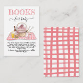 ベビーQバーベキューシャワーピンクブックスベビーカード エンクロージャーカード (正面/裏面)