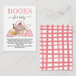 ベビーQバーベキューシャワーピンクブックスベビーカード エンクロージャーカード