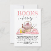 ベビーQバーベキューシャワーピンクブックスベビーカード 招待状 (正面)