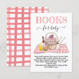 ベビーQバーベキューシャワーピンクブックスベビーカード 招待状