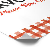 ベビーQバーベキューベビーシャワーの好意サイン ポスター (角)