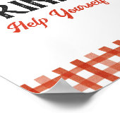 ベビーQバーベキューベビーシャワードリンクサイン ポスター (角)