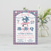 ベビーQバーベキュー性別リビールシャワー 招待状 (スタンド正面)