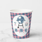 ベビーQバーベキュー性別リビールシャワー 紙コップ (裏面)