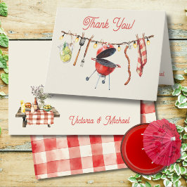 ベビーQバーベキュー物干し線ありがとう サンキューカード