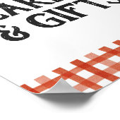 ベビーQバーベキュー赤ちゃんシャワーカードとギフトサイン ポスター (角)