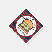 ベビーQバーベキューBBQパーティー誕生日ベビーシャワー スタンダードカクテルナプキン (角)