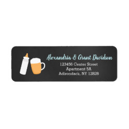 ベビーQビールとボトルカスタム住所 シール