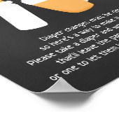 ベビーQビールボーイ赤ちゃんシャワーおむつ思考ゲーム ポスター (角)