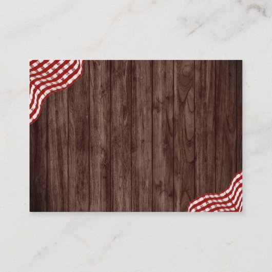 ベビーQピクニックベイビーシャワーブックベビー挿入用 エンクロージャーカード (裏面)