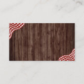 ベビーQピクニックベビーシャワーおむつラッフルインサート エンクロージャーカード (裏面)