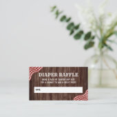 ベビーQピクニックベビーシャワーおむつラッフルインサート エンクロージャーカード (スタンド正面)