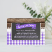 ベビーQブックスベビーカード – 紫 エンクロージャーカード (スタンド正面)