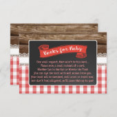 ベビーQブックベビーカード – 赤 エンクロージャーカード (正面/裏面)