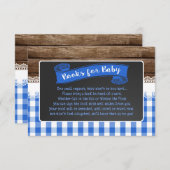 ベビーQブックベビーカード – 青 エンクロージャーカード (正面/裏面)