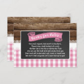 ベビーQブックベビーカード – Lt Pink エンクロージャーカード (正面/裏面)