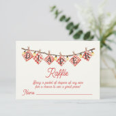 ベビーQベビーシャワーおむつラッフル 招待状 (スタンド正面)