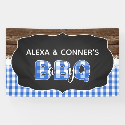 ベビーQベビーシャワーバナー – Dark Blue 横断幕 (横)