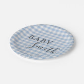 ベビーQベビーシャワーバーベキューボーイブルー ペーパープレート (アングル)