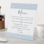 ベビーQベビーシャワーバーベキュー市松模様にボーイメニュー 台座サイン (インサイチュ)