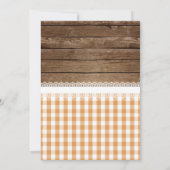 ベビーQベビーシャワー招待状 – オレンジ 招待状 (裏面)