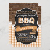 ベビーQベビーシャワー招待状 – オレンジ 招待状 (正面/裏面)