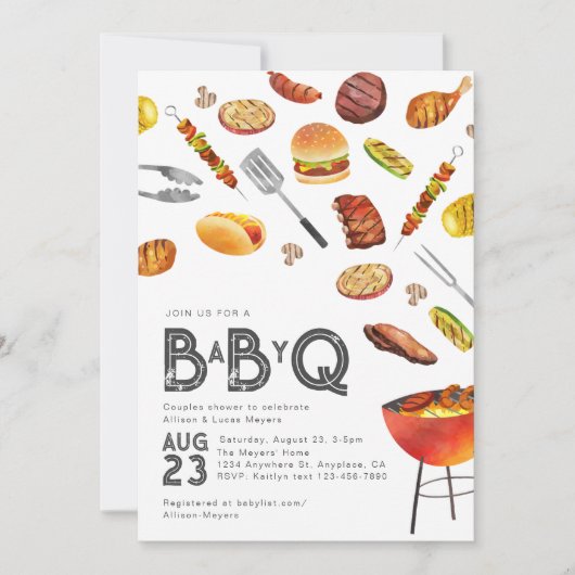 ベビーQベビーシャワー招待状 |共同ベビーシャワー 招待状 (正面)