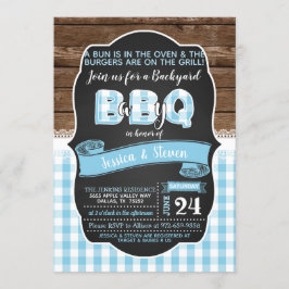 ベビーQベビーシャワー招待状for Boy - Baby Blue 招待状