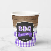 ベビーQベビーシャワー紙カップ – パープル 紙コップ (正面)