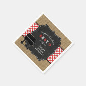 ベビーQベビーシャワー、ニュートラルなカップルのシャワー装飾 スタンダードカクテルナプキン (角)