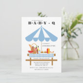 ベビーQボーイズ赤ちゃんシャワー 招待状 (スタンド正面)