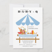 ベビーQボーイズ赤ちゃんシャワー 招待状 (正面)