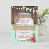 ベビーQメイソンジャーブベイビーシャワー招待状BBQ 招待状 (スタンド正面)