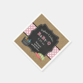 ベビーQ女の子の赤ちゃんシャワーのデカールbbq babyq スタンダードカクテルナプキン (角)