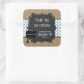 ベビーQ赤ちゃん感謝していシャワーお気に入りステッカーBLUE スクエアシール (バッグ)