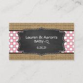 ベビーQ おむつくじチケット / 女の子 ベビーシャワー エンクロージャーカード (裏面)